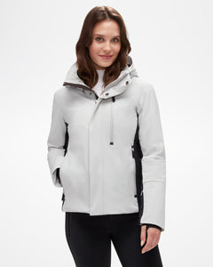 Kristi Women's Insulated Ski Jacket, in grey and black, by aspen collection. 