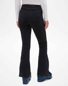 Gretl Softshell Ski Pant, for woman, by Aspen Collection in all black. back view ski pants.