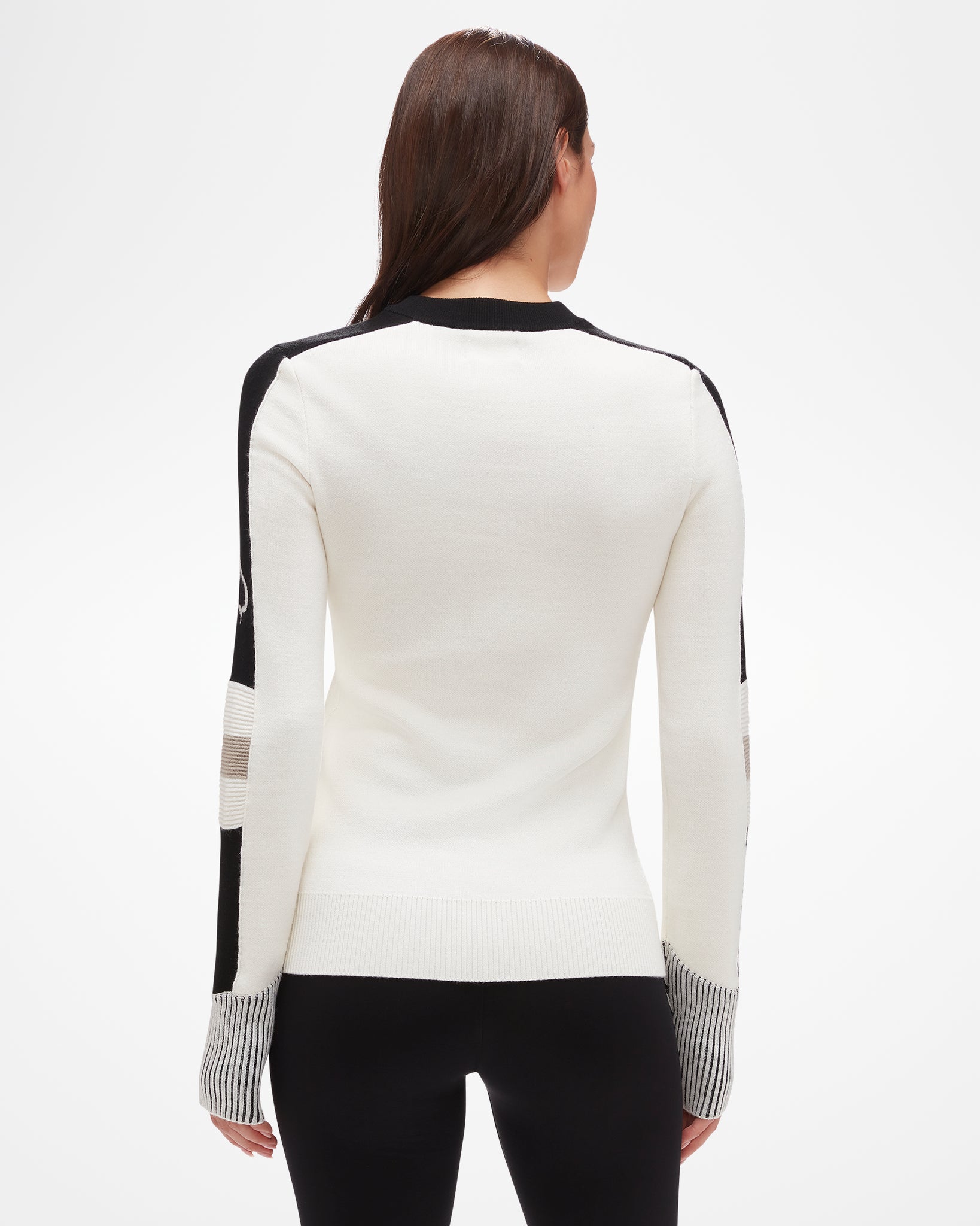 Ajax Sandy Sweater Women's in White Backside Photo