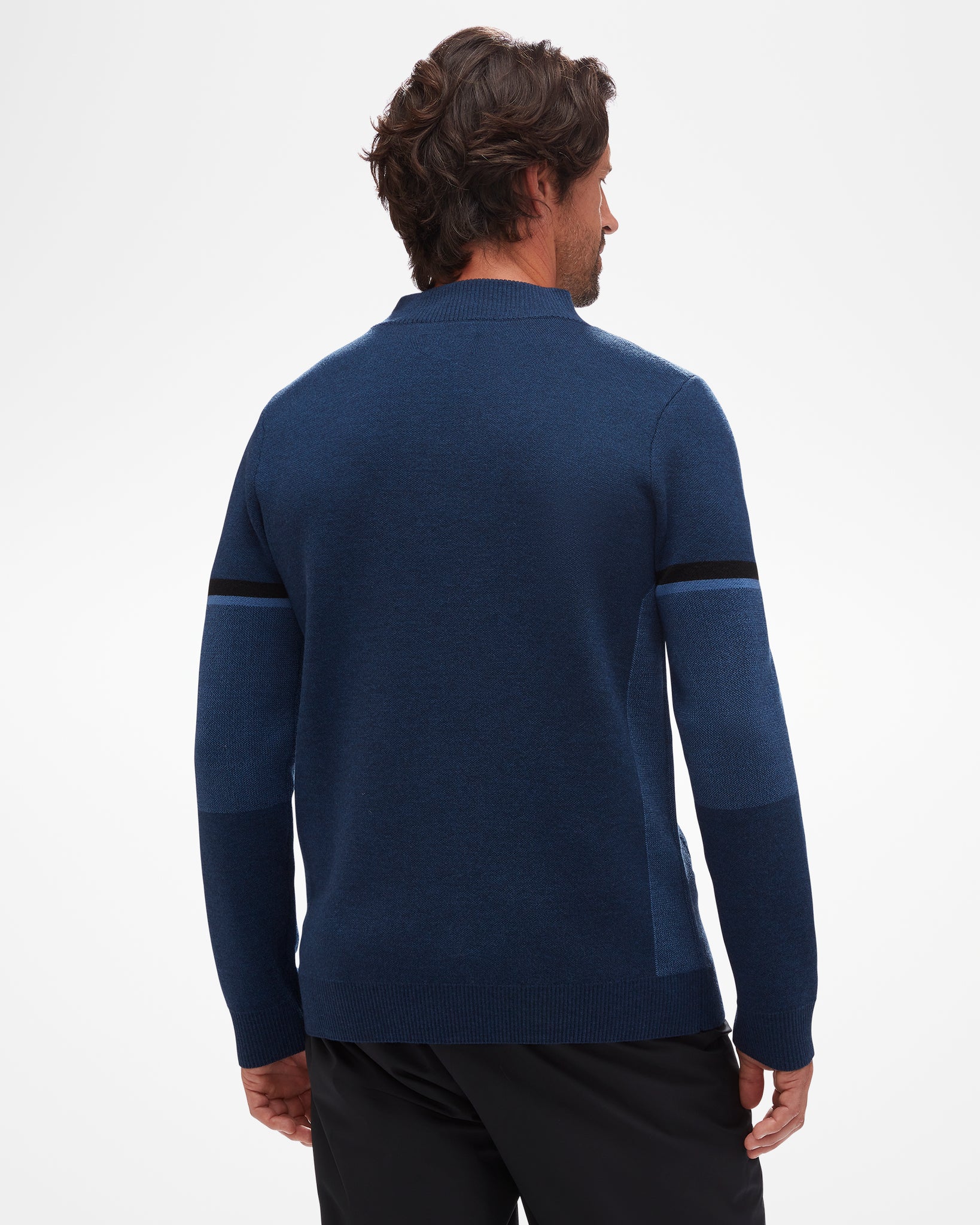 Aspen Norway Men's Sweater in Navy Backside Photo