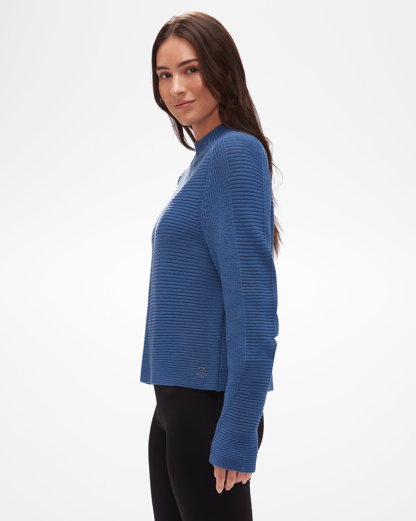 Ruth Sweater Women's Dusk Blue Color Side Photo